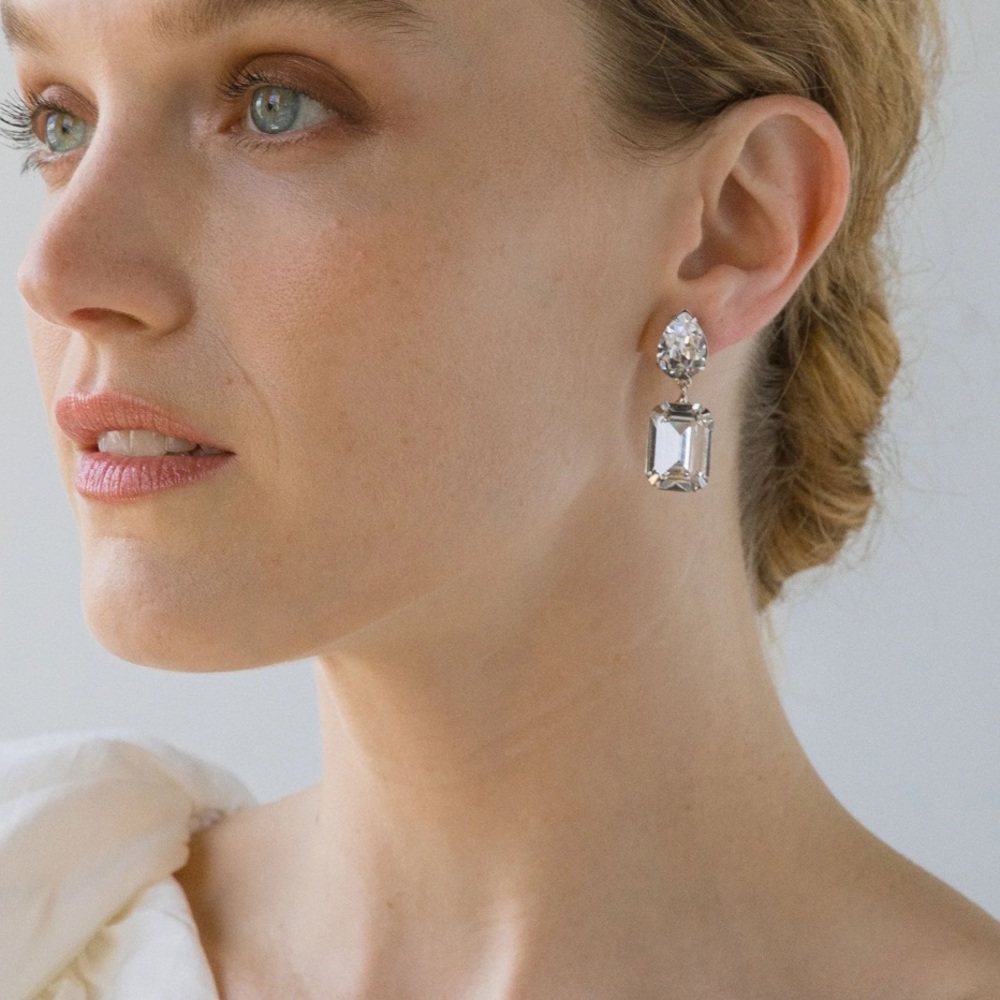 Jennifer Behr Silver Drop Earrings
